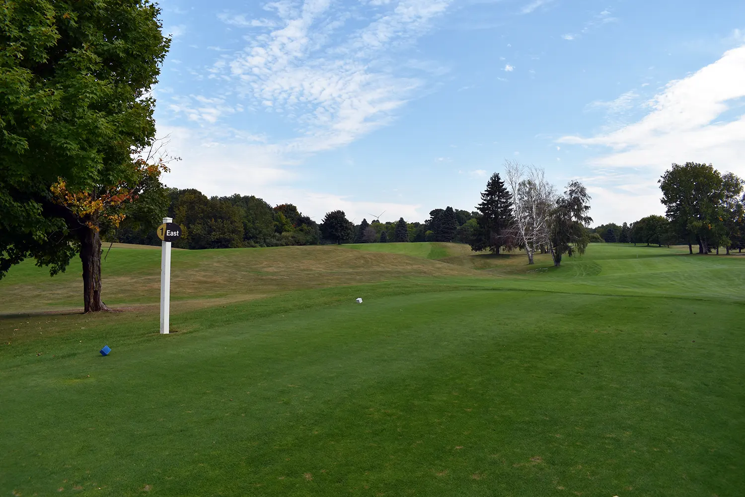 Tee box East Course at Lakeside Links golf course in Ludington, MI